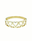 9ct Gold Continuous Hearts Ring