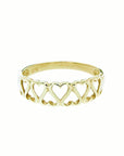 9ct Gold Continuous Hearts Ring