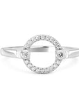 Sterling Silver Cubic Zirconia Open Circle Ring