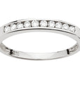 9ct White Gold 0.15ct Total Diamond Weight Channel Set Diamond Band