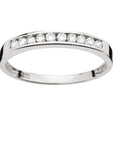 9ct White Gold 0.15ct Total Diamond Weight Channel Set Diamond Band