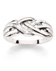 Sterling Silver Celtic Diamond Ring