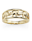 9ct Gold Parade of Elephants Ring