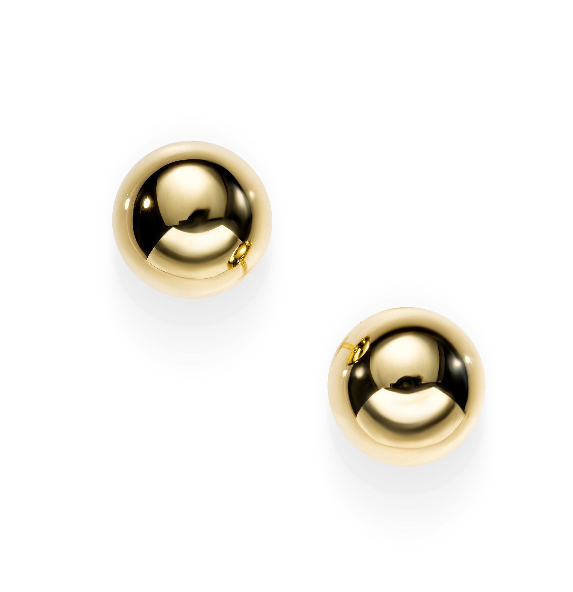 9ct Yellow Gold 10mm Half Dome Stud Earrings