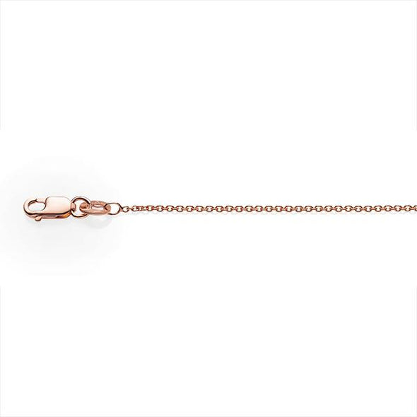 9ct Rose Gold 30 Gauge Cable Chain 40cm