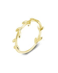 14ct Gold Plated Sterling Silver Wreath Ring